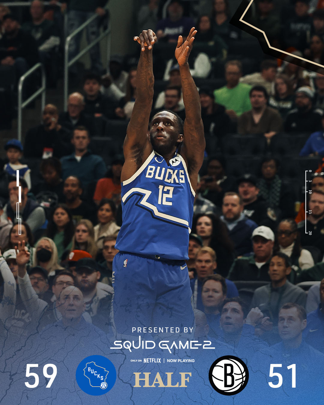 篮网大胜雄鹿，篮下优势明显砍翻40分